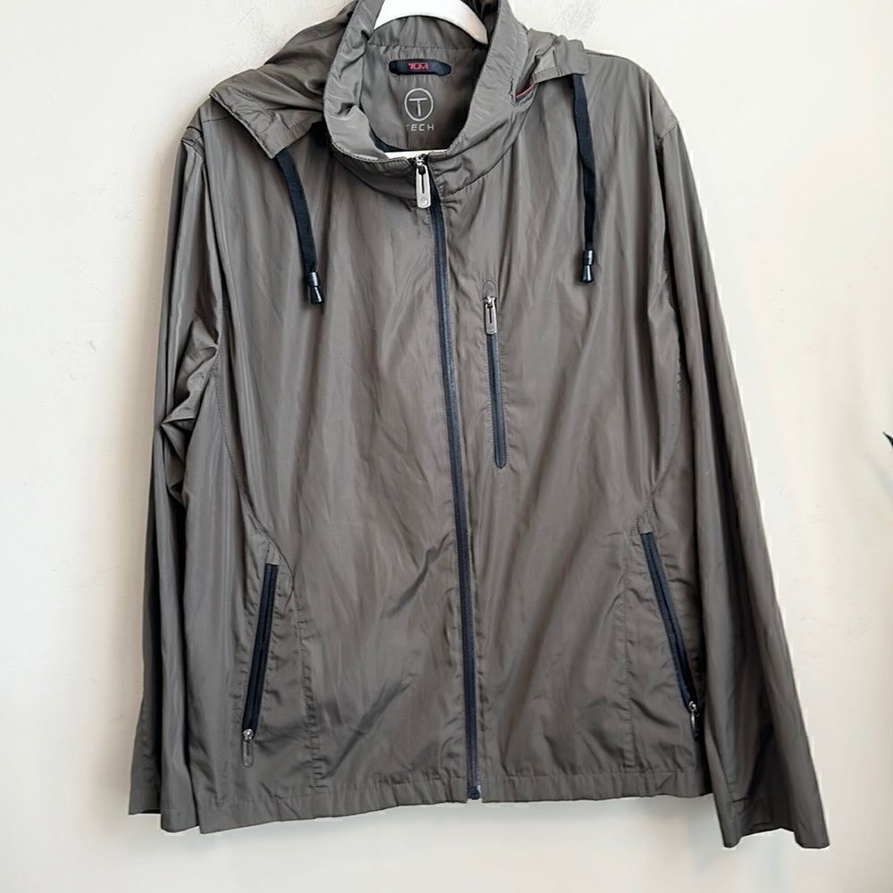 Tumi Tech Mens Brown Windbreaker Jacket XXL